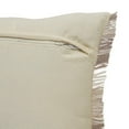 thumbnail image 4 of Woven Paths Charles Casual Cabin Fringed Throw Pillow, Cream/Tan/Beige Striped, 20" x 20", 4 of 9
