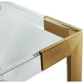 thumbnail image 5 of Meridian Furniture Casper Gold Stainless Steel and Acrylic Dining Table, 5 of 7