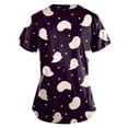 thumbnail image 3 of Halloween Women's V-neck Fashion Casual Printing Top Protective Work Suit, 3 of 3