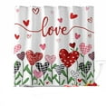 thumbnail image 2 of Shower Curtain,Valentine's Day Shower Curtain Red Love Shower Curtains Set With Hooks Heart Leaves Fabric Bathroom Curtains Decor Accessories Long, 2 of 9