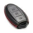 thumbnail image 3 of Vitodeco Leather Smart Key Fob Case Compatible with Nissan Versa, Sentra, Altima, Maxima, Rogue 2007-2022 (3 Buttons, Black/Red), 3 of 5