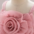 thumbnail image 6 of Moocorvic Baby Girls Sleeveless Dress, Summer Pure Color Off Shoulder Tulle Baptism Gown with Big Bow, Flower Girl Party Outfit 9-12 Months,Pink, 6 of 9