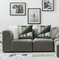 thumbnail image 2 of nygtbtfer  Landscape Decorative Throw Pillow Case Pack of 2, Brooklyn New York USA Landmark Bridge Street with Cars Photo, Cushion Cover for Couch Living Room Car,  Charcoal Grey White, 2 of 7