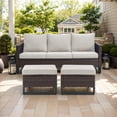 thumbnail image 2 of POCASSY 74.02" Wide Outdoor Wicker Patio Sofa with Ottomans, 2 of 8