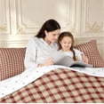 thumbnail image 4 of Manfei Classic Checkered Full Size Comforter Sets,Rustic Plaid Bedding Comforter Set,Brown Beige,Reversible,3-Piece,1 Comforter and 2 Pillowcases,3-Piece,1 Comforter and 2 Pillowcases, 4 of 7