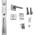 thumbnail image 3 of Full Escutcheon HandleSet Front Door Entry Handle and Deadbolt Lock Set Slim Square Single Cylinder Deadbolt and Lever Heavy Duty – Satin Nickel Finish, 3 of 4