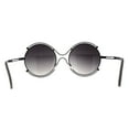 thumbnail image 4 of Retro Futurism Round Circle Lens Oversize Metal Rim Sunglasses Black Smoke, 4 of 4