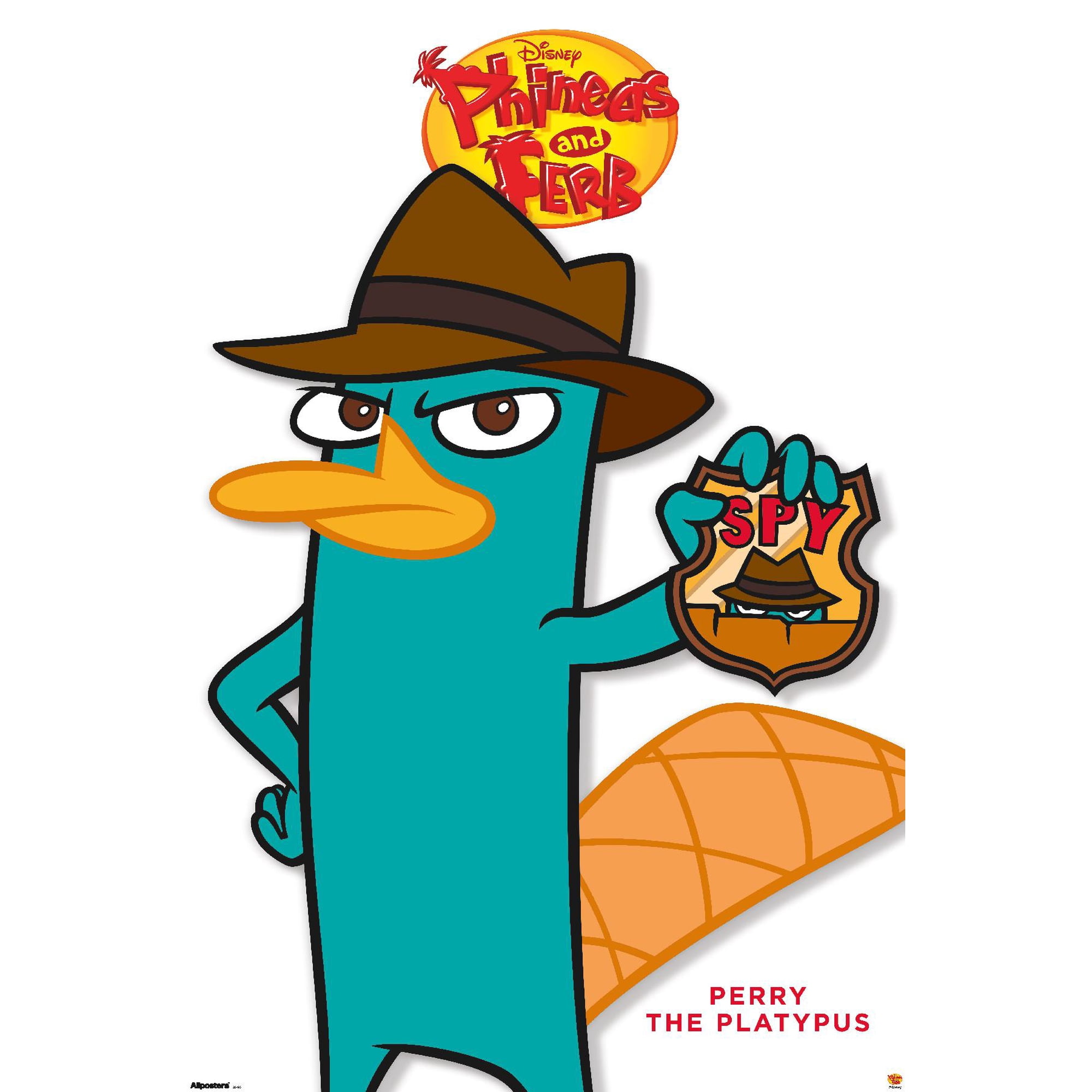 Disney Phineas and Ferb - Perry The Platypus Feature Series Wall Poster, 14.725" x 22.375"