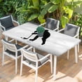 thumbnail image 2 of Hockey Table Cloths for 5 Foot Rectangle Tables, Modern Funny Minimalist Sports Geometric Patio Waterproof Elastic Fitted Tablecloths, Washable Rectangular Table Cover for Camping, 2 of 8