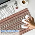 thumbnail image 4 of Long Mouse Pads for Desk,Boho Red Striped Ethnic Pattern Desk Mats on Top Of Desks, Desk Mouse Pad Extra Large with 3mm Non-Slip Base and Stitched Edge for Gaming,Office,Work,Home 31.5"x15.7", 4 of 6