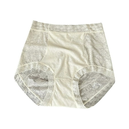 Icvfdpl Womens Underwear Elongated Plus Size Belly Cinching High Waisted Soft Breathable Panties For Women Beige 2Xl