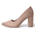 thumbnail image 2 of J. Adams Jolie Heels for Women - Closed Pointed Toe Mid Block Heel Classic Pumps, 2 of 7
