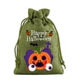 thumbnail image 2 of Voglyf Halloween Burlap Drawstring Gift Bags 5.5X4 Inch, Pumpkin Ghost Print Small Linen Goodie Candy Pouches, Gift Sacks for Thanksgiving Party Favors Trick or Treat Candy Packaging(A), 2 of 8