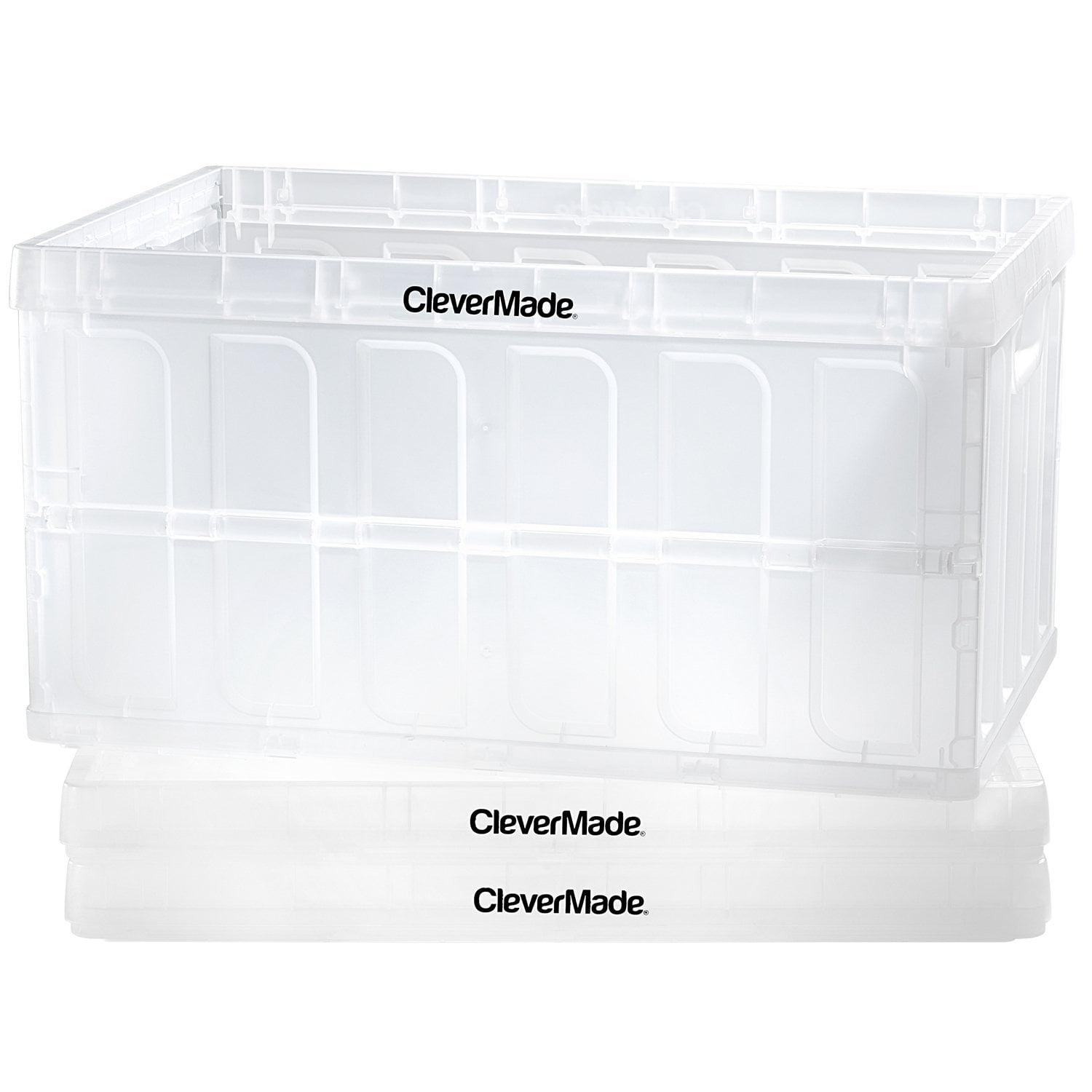 CleverMade 62L Collapsible Plastic Storage Bins, 3 Pack - Samsclub.com