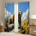 thumbnail image 2 of Castle Fairy Safari Brown Bear Black Out Curtains for Boys Girls Teens,Woodland Animal Curtains Pack Of 2 (42X63 Each),Jungle Wildlife Bedroom Curtains,Super Cozy Room Decor, 2 of 6