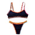 thumbnail image 4 of WILLBEST Traje de Baño de Manga Larga Para Mujer, Conjunto de Tankini Para Playa, Traje de Baño de Punto, Traje de Baño Separado de Verano Con Sombrero A Juego, Traje de Baño Informal, 4 of 5