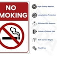 thumbnail image 2 of ADA CENTRAL SIGNS - No Smoking Sign with Red Banner - ADA Compliant Digitally Printed Text Wall Sign - Smoke-Free Area, No Smoking Allowed Signs for Office, Business, Restaurant - Vinyl 7” x 5”, 2 of 7