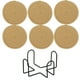 thumbnail image 2 of Set de salvamanillas de cuerda de algodón y almohadillas calientes para cocina | Posavasos, manteles individuales y reposcucharillas resistentes al calor | Pack de 6 con portaequipajes | Café, 2 of 6