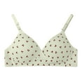 thumbnail image 5 of ALLLIST Wirefree Women Bras Full Coverage Unlined Training Green Comfy Cherry Prints T Shirt Bras for Ladies Size S-XL, 5 of 5
