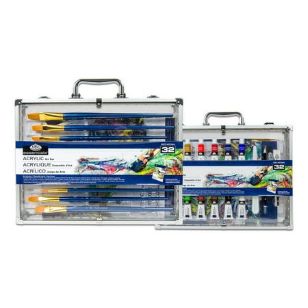 Royal & Langnickel Essentials(TM) Acrylic Art Set In Metal Case, 32 Pieces