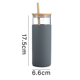 thumbnail image 2 of Funda de silicona, vaso de agua, regalo del Día de San Valentín para su botella de agua de cristal, funda protectora de silicona con pajita, funda de bambú Ofspeizc CPB-US-WZY106-7, 2 of 5