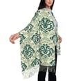 thumbnail image 4 of ZNDUO Green Pistil Graffiti Pattern Pashmina Shawls，Wraps Winter Warm Soft Scarf for Women, 4 of 8