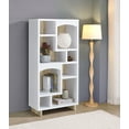 thumbnail image 2 of Dalton 65-inch 6-shelf Bookcase White and Distressed Pine, 2 of 12