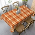 thumbnail image 4 of Fall Tablecloth 60x84 Inch Rectangular Autumn Thanksgiving Plaid Table Cloth Wrinkle Resistant Rustic Tablecloth for Holiday Kitchen Dining Room Party Indoor Outdoor, 4 of 5