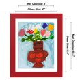 thumbnail image 2 of Americanflat Kids Art Frame 10x12.5 inches with 8.5x11 inches Mat - Composite Wood And Glass - Holds 100 Artworks - Apple Red, 2 of 7