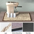 thumbnail image 5 of NiHome 19"x12" Countertop Coffee Bar Mat Quick Drying, Espresso Coffee Machines Mat, Coffee Pot/Station Mat, Anti-Slip Rubber Kitchen Counter Mat, Shock Absorbent, Stain Hiding for Home (Brown, Small), 5 of 7