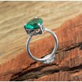 thumbnail image 4 of Green Zircon Ring, Heart Shape Ring, 925 Sterling Silver, Handmade Jewelry, Silver Jewelry, 4 of 4