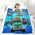 thumbnail image 5 of Mighty MonsterWheelies-Anti-Pilling Flannel Blanket Soft Lightweight Plush Fuzzy Cozy Luxury Blanket for Home and Kitchen Use – Perfect for Kids and Adults 32"*48"(80cm*120cm), 5 of 6