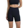 thumbnail image 3 of YITTY Active Women's UltraLuxe High Waist Biker Shorts – 3''/6'' Squat Proof, Tummy Control, Compression, Deep Navy, XS, 6", 3 of 7