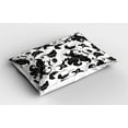 thumbnail image 2 of Ambesonne Floral Pillow Sham, Abstract Leaf Ivy Swirl, 26" X 20", Pale Grey White, 2 of 2