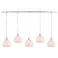 thumbnail image 3 of Woodbridge Lighting Austin 5-Light Glass Linear Pendant in Nickel/Opal, 3 of 5