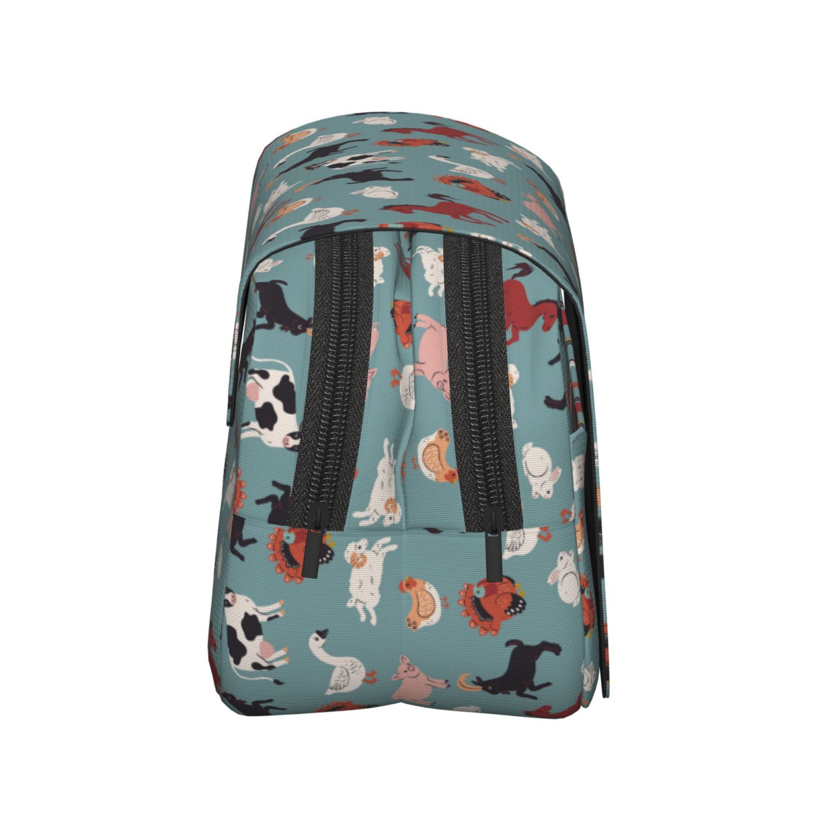 Rateoe Farm Animals 1 Pattern Double Clamshell Pen Case, Storage Organizer with Two Zipper Compartments– Holds Up to 50 Pencils & Pens