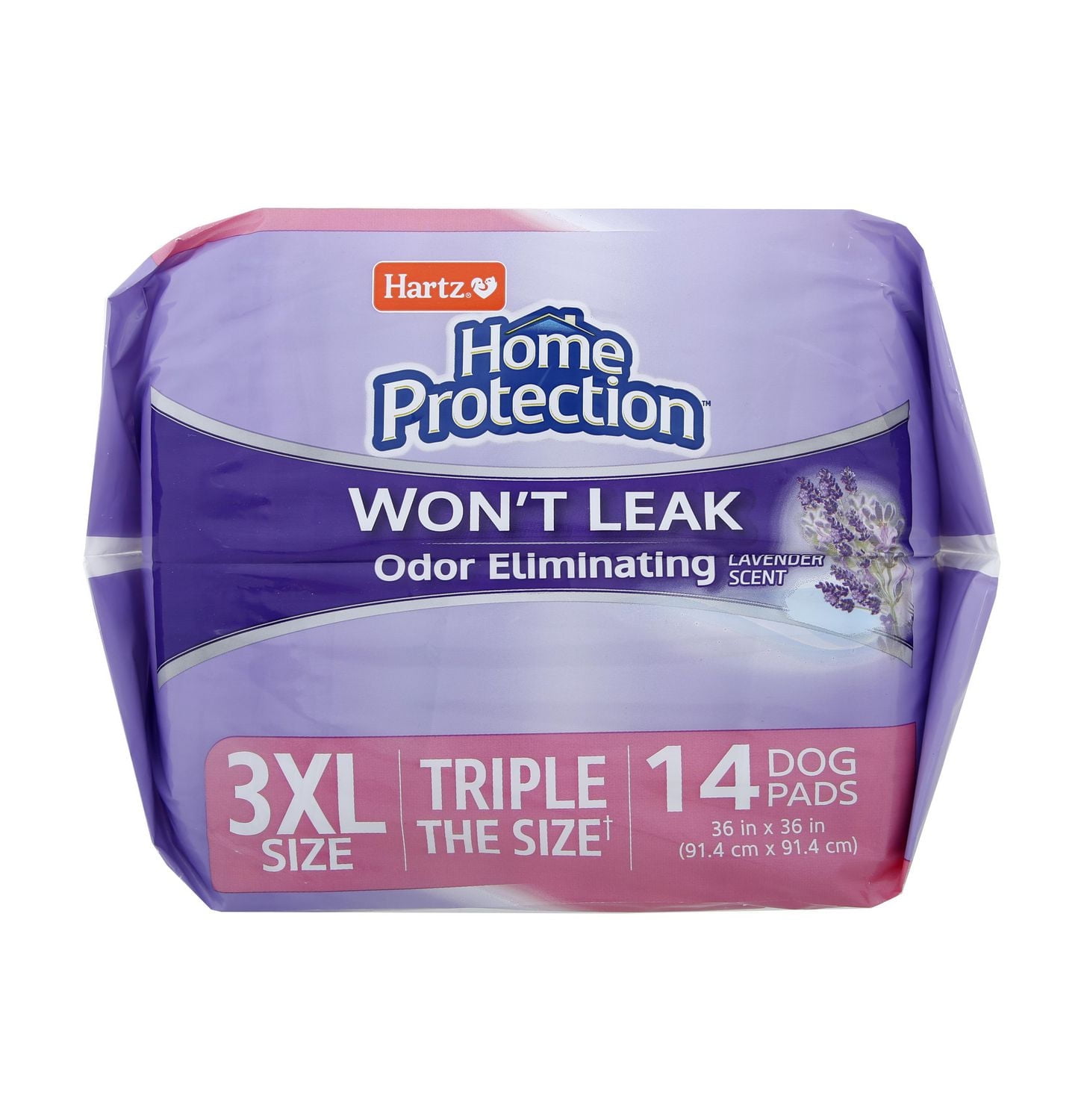 Hartz Home Protection Odour Eliminating Pee Pads and Training Pads for Puppies and Adult Dogs 3XL, 14ct Dog Pad (36"x36")