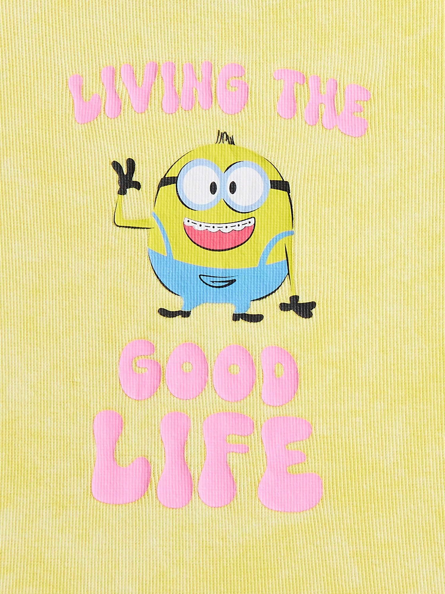 Despicable Me Girls Living the Good Life Mineral Wash Graphic Tank Top, Sizes 4-16
