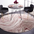 thumbnail image 2 of SAFAVIEH Meadow Joey Wavy Marble Area Rug, Pink/Beige, 6'7" x 6'7" Round, 2 of 8