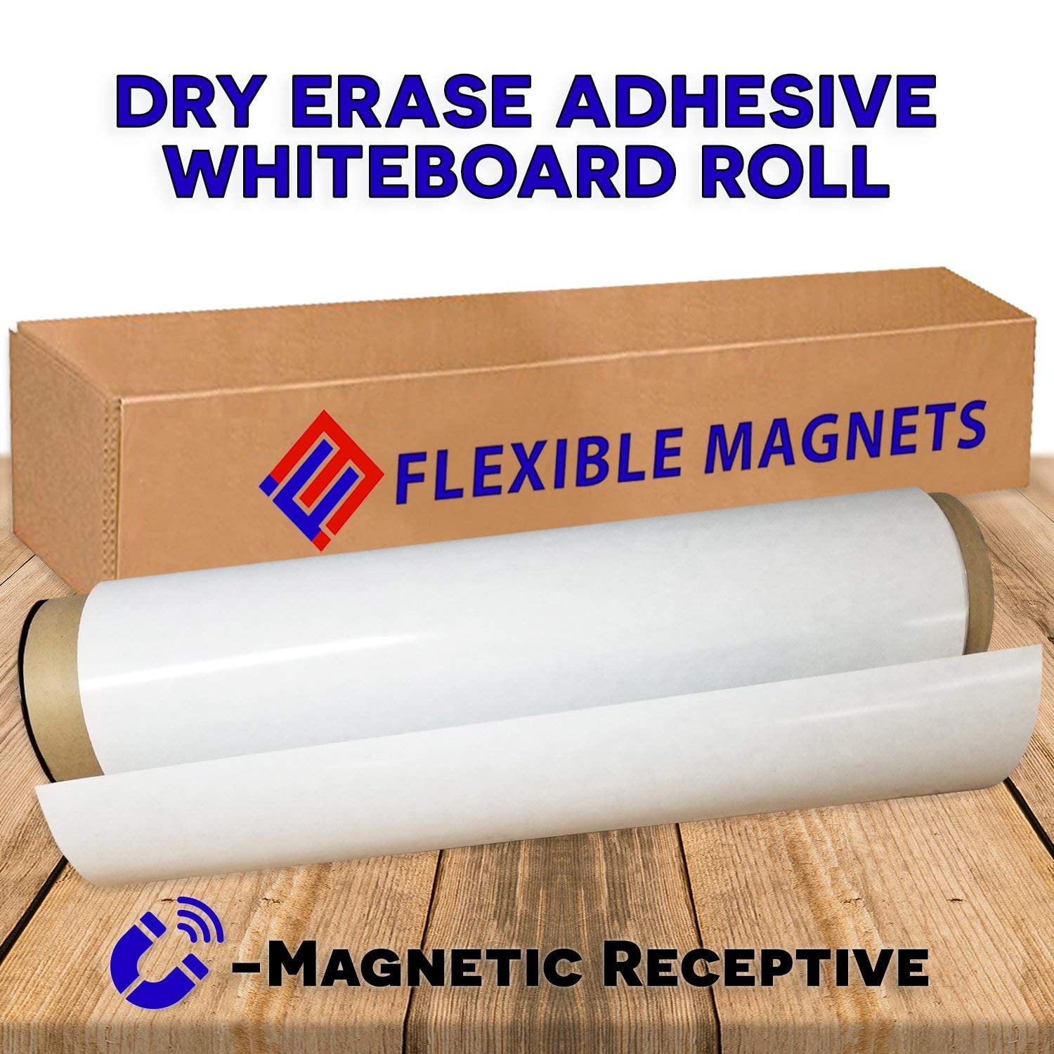 1 Glossy Whiteboard Magnet Sheet 620x1200mm Magnetic Flexible Rubber Roll Sheet 