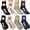Style G, variant on Women's Polka Dot & Striped Crew Ankle Socks Soft Thin Lightweight Breathable Casual & Athletic 4 Pack