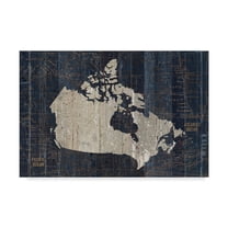 Trademark Fine Art 'Old World Map Blue Canada' Canvas Art by Wild Apple Portfolio