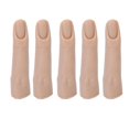 thumbnail image 1 of Silicone Practice Fingers for Tattoo Acrylic Nails Flexible Joints Nail Finger Models Dark Skin Color, 1 of 2