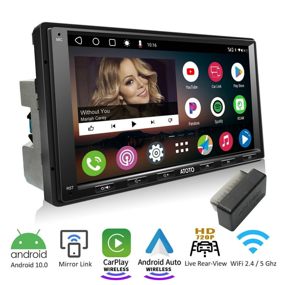 ATOTO Android Car Radio 7 inch Double Din Car Stereo with AI Driver Chat,Apple Carplay &Wireless Android Auto with GPS Tracker 2GB 32GB with Bluetooth OBDII Car Diagnostic Scanner Tool,Mirror Link/HD