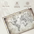 thumbnail image 6 of Elephant Stock Simple World Map Wall Art - Horizontal Canvas Wall Art - Home Office Wall Decor - Map Canvas - Beige And White Decor - 30" x 20", 6 of 8