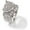White, variant on 14K Gold Heart-Shaped Commitment Ring for Men, Luxurious Pave Halo Moissanite Design,Dainty Gift for Him