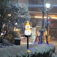 thumbnail image 1 of Solar Christmas Snowman Staca artificial LED Lámpara Lámpara Luz de paisaje para Oarda de invierno Partido Pathway Césped Amarillo shamjiam Luces de enchufe de tierra, 1 of 6