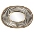 thumbnail image 1 of SEI Furniture Froxley Oval Contemporary Wood Decorative Mirror in Silver, 1 of 3