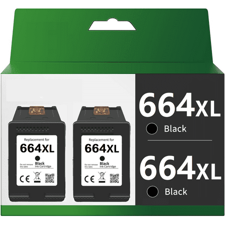 Compatible Black 664XL 664 XL High Yield Ink Cartridge Replacement for HP DeskJet 1115 2135 3635 2138 3636 4536 4676 Printer (2 Pack)