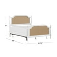 thumbnail image 4 of Hillsdale Furniture Melanie Wood and Cane Queen Bed, White, 4 of 18
